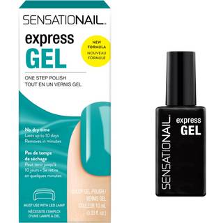 Sensationail Express Gel Neglelak - At Home Gel Quick-Cure Polish - Blank Langtidsholdbar Ingen trretid - Holder op til 10 dage - Havfrue i have