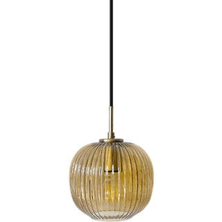 Edgeform Vibra Pendel 18 Cm Amber - Pendler Mundblæst Glas Rav - EV3-01-A