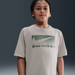 Kortærmet Nike Multi Dri-FIT-overdel til større børn (drenge) - brun