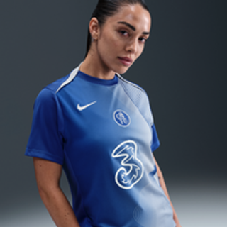 Chelsea FC Academy Pro Third Nike Dri-FIT Total 90-opvarmningstrøje til fodbold til kvinder - blå - XS (EU 32-34)