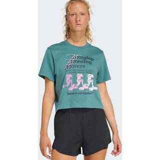 LESMILLS MOVERS GRAFISK T-SHIRT - Preloved Teal - 2XS