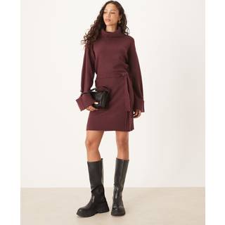 Bindebånd I Taljen Strikket Kjole