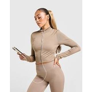 adidas Seamless Full Zip Top, Brun - XL