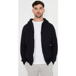 Threadbare Threadbare Zip-Up strikket Hættetrøje med mikrofleecefor