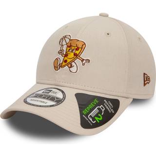 New Era Basketball Pizza Repreve Light Beige 9FORTY Adjustable Cap adult unisex Brown adult unisex Brown adult unisex Brown adult unisex Brown adult u - Osfm