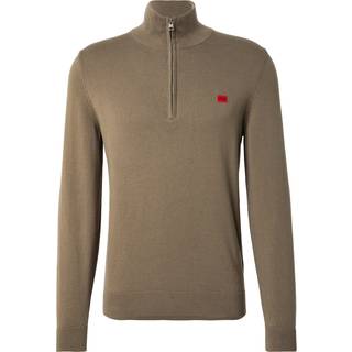 HUGO San Quintus Knit Jumper Green