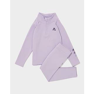 MONTIREX Girls' Graphic 1/4 Zip Set Children, Lilla - 5-6Y