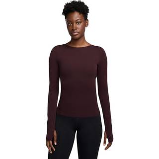 Langærmet Nike Zenvy Dri-FIT-top til kvinder - rød - XL (EU 48-50)