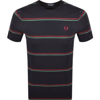 Fred Perry Fine Stripe T Shirt Navy