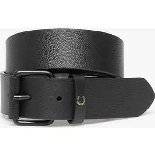Fred Perry Herren Gürtel schwarz Leder geprägt