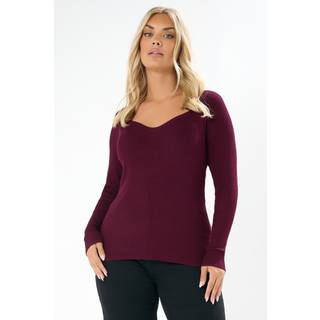 Yours Curve Yours Curve Sweetheart Neckline-trøje