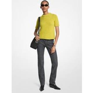 MK Knit Short-Sleeve Jumper - Green - Michael Kors