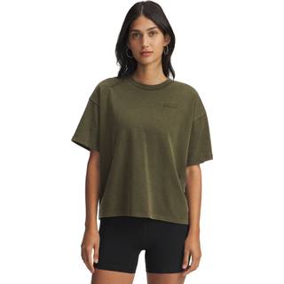 Under Armour Boxy Wash Heavyweight Women's Short Sleeve Expedition Green / Black XL