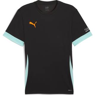 PUMA INDIVIDUAL Padel Jersey Men, Clothing, Black/Heat Fire/Safe Lake, S