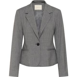 Blazer - KAellie Shaped - Grey Melange/Chalk Stripe - Kaffe