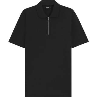 Poloshirt med lynlås i halsen og piquévævning