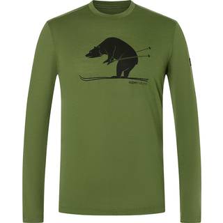 super.natural Ski Karl L/S Longsleeve Herrer størrelse XL farve olivengrøn