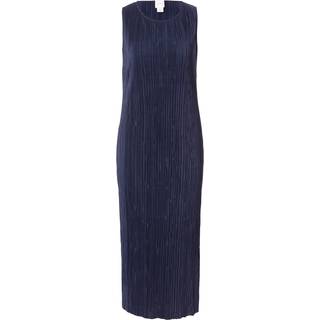 Plisse Sleeveless Midi Dress - Blue - XL