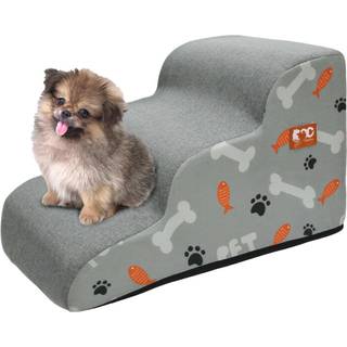 Hundetrapperrampe til sm hunde 3-trins hundetrin til sofa sofa og stol kledyrstrapper til katte Skridsikre balancerede kledyrstrin indendrs