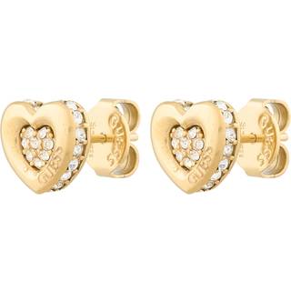 Guess JUBE05466JWYG Damen-Ohrringe Ohrstecker Herz Goldfarben