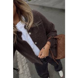 Noella - Kae Knit Cardigan 12940084 - 674 - Chocolate