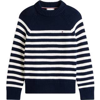 Stripe Mock Neck Relaxed Jumper