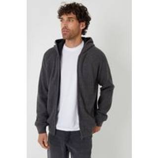 Threadbare Threadbare Zip-Up strikket Hættetrøje med mikrofleecefor