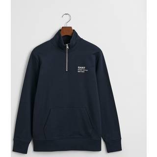 GANT Herre Sweatshirt med lille grafik og halv lynlås (S)