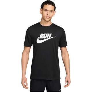 Nike Dri-FIT Run Division AOP SS Tee Sort Herre T-shirts & singletter