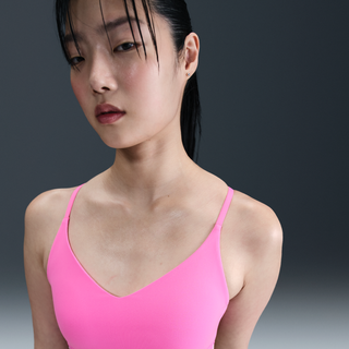 Justerbar Nike Indy-sports-bh med indlæg og let støtte til kvinder - Pink - XXS