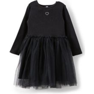 Cotton On Cotton On Black Harper Long Sleeve Tulle Dress - 92cm (2 Years)