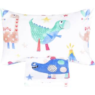 Scientific Sleep Jurassic Stor Dinosaur Sde Brn Smbrn Drenge Piger 100% Bomuld 3 Stk Twin Sengelagen St Fladlagen & Laden & Pudebetrk Brne