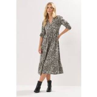 PixieGirl Petite PixieGirl Petite Animal Collar Short Sleeve Midi Dress - 44lille