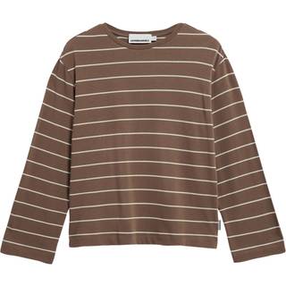 ARMEDANGELS Women's Marynaa Fine Stripe Longsleeve Damer størrelse XL farve brun