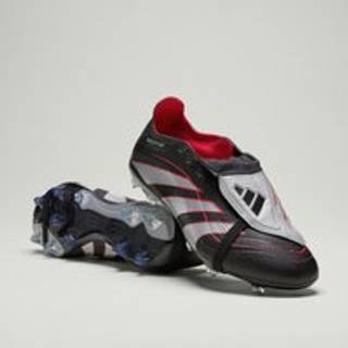 Predator Obsidian Strike Fold-Over Tongue Firm Ground/Multi Ground fodboldstøvler - Core Black / Silver Metallic / Vivid Red - 48 2/3