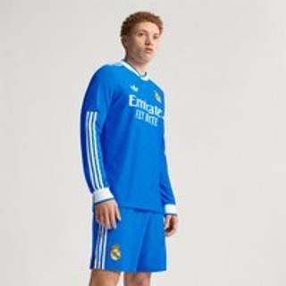 Real Madrid 25/26 langærmet autentisk tredjetrøje - Blue Bird