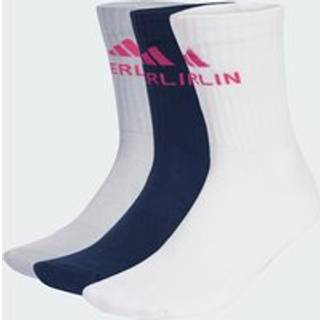 BMW Berlin-Marathon 2025 sokker, 3 par - White / Halo Silver / Collegiate Navy - 46-48