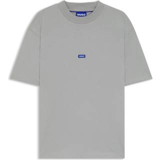 HUGO Blue Nieros Logo T Shirt Grey