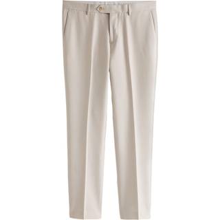 Next Ecru Slim Fit Textured Suit Trousers