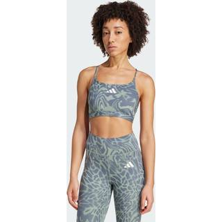 Aeroreact Training Light Support 3-Stripes Bra - Silver Green - 2X (C-D)