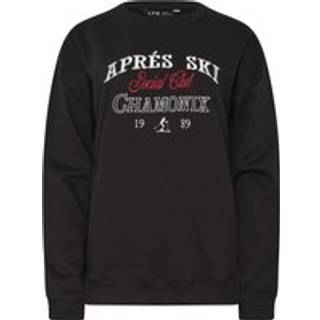 Lts Tall Black 'Apres Ski' Slogan Sweatshirt 22-24 Lts | Tall Women's Hoodies & Sweatshirts