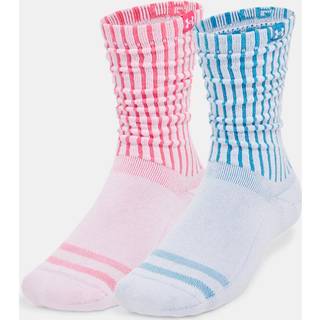 Under Armour Sportstyle Cotton Scrunch Unisex 2-Pack Crew Socks Ether Blue / Super Pink / Ether Blue M