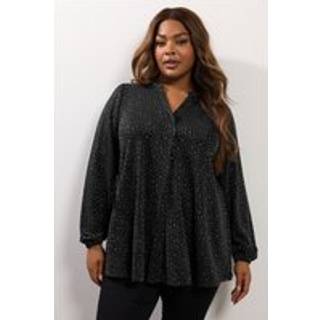Yours Curve Yours Curve plisseret jacquardtop foran