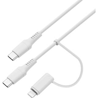 Sandstrøm USB-C to USB-C kabel med Lightning adapter (3m)