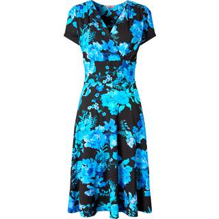 Joe Browns Joe Browns Blue Winter Floral Jersey Wrap Dress - 34