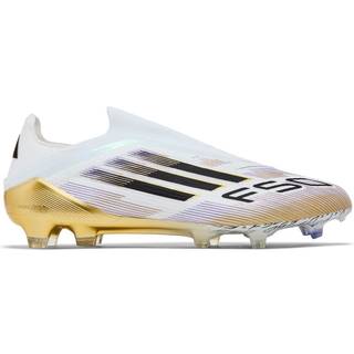 F50 Elite Laceless Firm Ground støvler - Cloud White / Core Black / Gold Metallic - 39 1/3