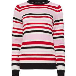 M & Co M & Co Pink Stripe Crew Neck Jumper