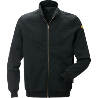 Fristads 121675 ESD Sweat Jakke 4080 / Arbejdsjakke Sort 4XL