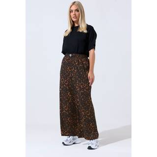 Yours Curve Yours Curve Brown Limited Leopard Print Boxer Label Trousers