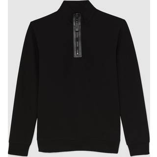 Reiss Reiss Hale Læder-Placket Interlock Sweatshirt